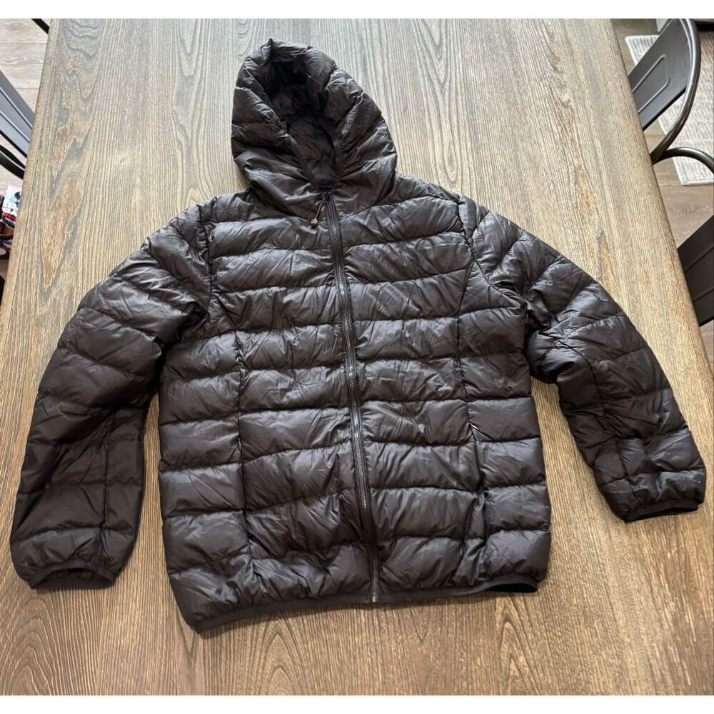 Lululemon Womens Packable Puffer Jacket Hooded Lightweight Full Zip Black Size 4